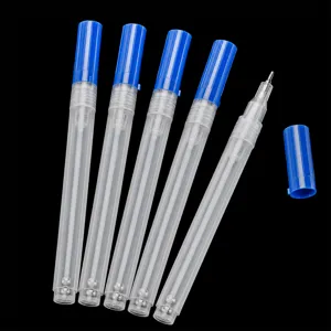 Nachfüllbare leere Marker Stifte DIY Malerei Stifte mit blauen Kappen und Kugeln.