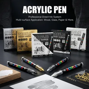 Direct Liquid Acrylic Marker Pens Soft Head Highlighting Pens For DIY Journaling Rock Painting Art Supplies