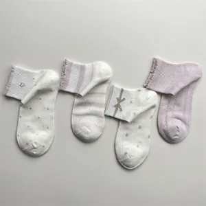 Damen Atmungsaktive Netz Kurze Baumwollsocken Lässige Gestreifte Gepunktete Schleife Low Cut Socken Sommer Tägliche Kleidung Fußbekleidung