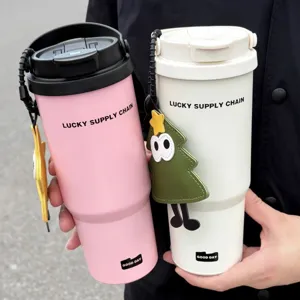 Large capacity stainless steel tumbler with handle, double wall insulated travel cup.