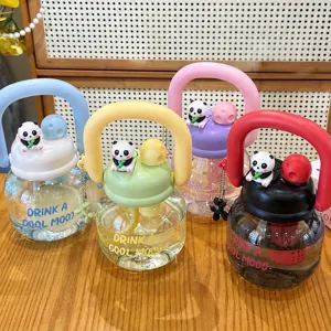 Bouteille d'eau mignonne de panda de dessin animé grande capacité tasse portable