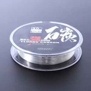 Aishang fluorocarbon fishing line 50m size 3.0 strong tension clear line spool main.