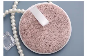 Esponja limpiadora de fibra de carbón de bambú, suave almohadilla desmaquillante facial diaria.