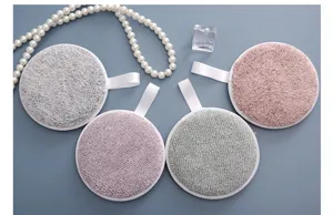 Juego de esponja desmaquillante suave de fibra de bambú para limpieza facial detalle