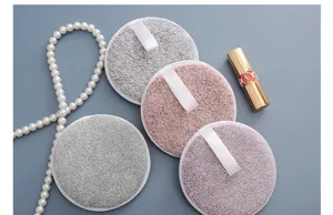 Almohadillas desmaquillantes redondas esponja limpieza facial lavables suaves grises