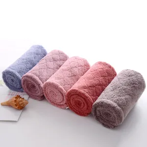 Soft microfiber dry hair towel wrap set, thick quick drying bath cap for women daily use