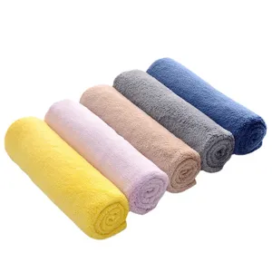 Weiche Korallenfleece Quadratische Tücher, super saugfähige Mikrofasertücher, 5er-Set.