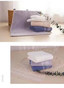 Conjunto de toallas de cara de puro algodon jacquard, suaves y muy absorbentes para uso diario.