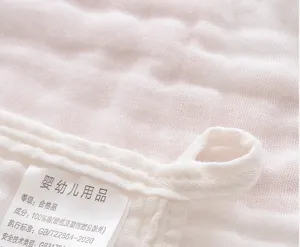 Gasa de algodon toallita de bebe cara suave seis capas tela detalle calidad superior
