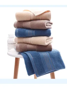 Pure cotton solid color thickened absorbent soft towel adult face towel bulk supply order