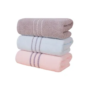 Pure cotton stripe face towel set, thickened absorbent adult towel for bathroom and daily use