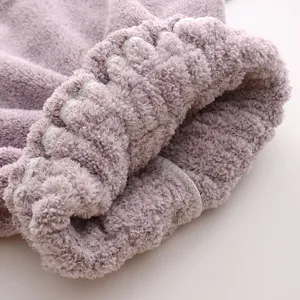 Toalla turbante de microfibra suave para el pelo de mujer, muy absorbente y de secado rápido.