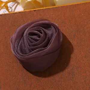 Organza 3D Fleur de Rose DIY Accessoire Cheveux Vêtement Élégant Fourniture Bricolage