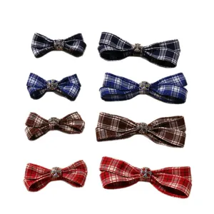 British plaid bow hair clip DIY JK skirt decorative accessories hair accessories set