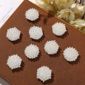 Fiori di perle di imitazione bianche toppe fai da te accessori per abbigliamento fatti a mano