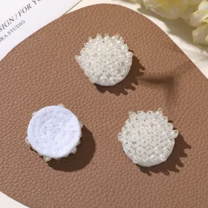 Toppe fai da te con perline di fiori di perle imitazione francese per orecchini e gioielli
