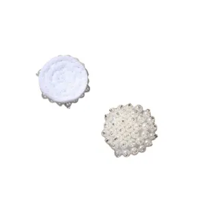 Toppa fiore di perle di imitazione bianche accessorio abbigliamento DIY applicazione