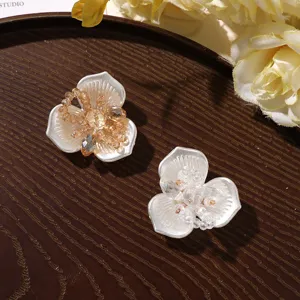 Pearl crystal flower patches DIY hair accessories shoe flower apparel accessories charm new style