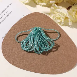 Summer sea salt blue handmade seed beads DIY accessories for island resort earrings and hairpins.