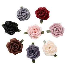 Ribbon rose flower DIY hair accessories apparel trim multi-color set main display picture