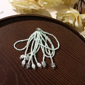 DIY beaded crystal tassel rhinestone flower handmade accessory for earrings crafts
