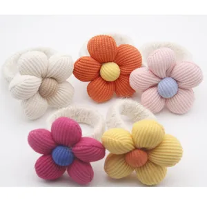 Anneaux de serviette en tissu faits main fleur cinq pétales 3D pour decoration table