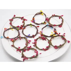 Handmade Rattan Flower Napkin Ring Restaurant Table Setting Party Decor