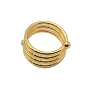 Anneau de serviette en metal dore design ressort pour decoration de table mariage chic