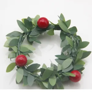 Weihnachten Serviettenring Beeren Blatt Draht Ring Hotel Tischdeko Geschirr Zubehör