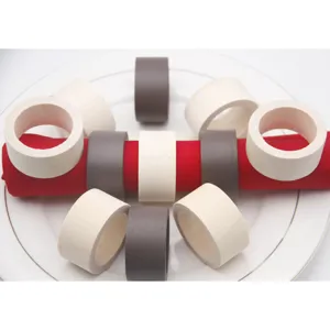 Rond de Serviette en Bois Couleur Unie Minimaliste Élégant Polyvalent Décoration de Table d'Hôtel Porte-Serviette
