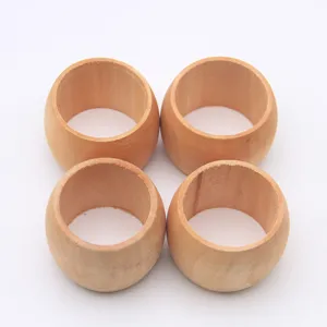 Set de 4 servilleteros de madera soporte rustico para decoracion de mesa comedor.