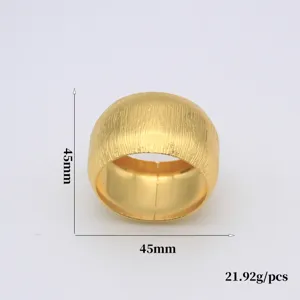 Goldener Metall serviettenring gehämmert 45mm Luxus Tischdeko Hochzeit Abendessen Serviettenhalter