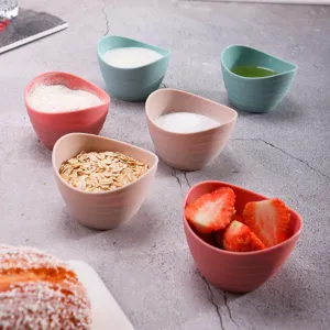 Set ciotole in silicone pastello goccia piccole ciotole cucina per preparazione ingredienti.