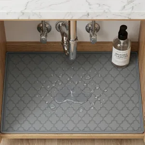 Graue Silikon Unterwaschbecken Matte wasserdichte Kuechenschrank Schutzmatte Unterlage.