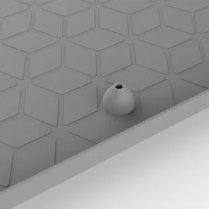 Multifunctional silicone protective mat with diamond texture and drainage hole for home use.