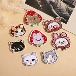 Cute Cartoon Animal Iron On Patch Embroidered Cloth Patches DIY Applique Clothing Accessories Decorative Badge