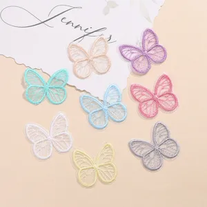 Embroidered Organza Butterfly Patches Applique Multicolor DIY Craft Sewing Accessories For Kids Hair Ornaments Clothes Decor