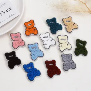 Multicolor Cute Animal Bear Embroidery Plush Patches DIY Cartoon Applique For Clothes Jackets Jeans Bags Accessories