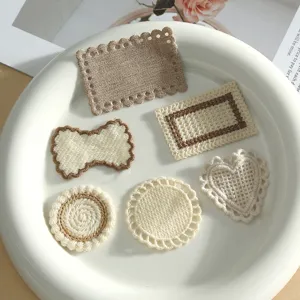 Embroidered Polyester Cloth Patch Lace Trim Applique DIY Handmade Clothing Decorative Badge Patch Accessories