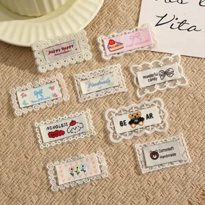 DIY Embroidered Lace Trim Cloth Patch Cute Cartoon Pattern Iron On Applique Clothing Accessories Sewing Craft Patch