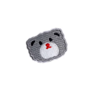 Cute cartoon puppy embroidered cloth patch for DIY clothing repair and decorative accessories.