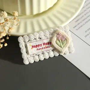 Grazioso pezza in tessuto di pizzo fatto a mano ricamato accessorio per abbigliamento diy