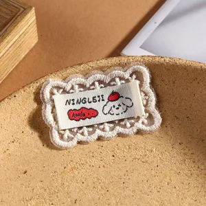 Korean cute cartoon bear lace label patch DIY accessories garment sewing craft supply