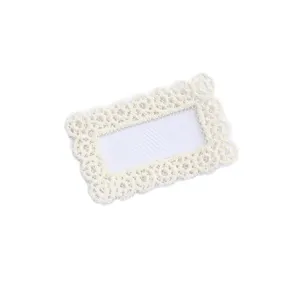 Witte mesh kanten patch geborduurde applicatie voor DIY kledingaccessoires kledingdecoratie hoofd
