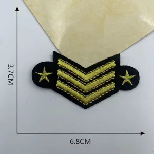 Embroidered chevron patch with stars and stripes for DIY clothing decoration accessories