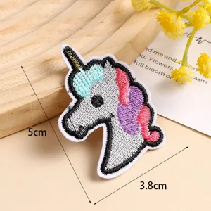 Cute cartoon unicorn embroidered patch DIY clothing accessories decorative badge applique