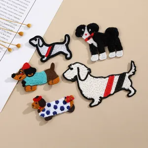 Cartoon Towel Embroidery Puppy Dog Patch Cute DIY Iron On Patches Clothing Accessories