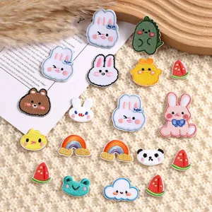Cartoon Animal Fruit Embroidery Patches Cute Iron On Sew On Applique DIY Clothing Accessories Decorative Badges