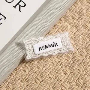 Weißer Spitzen bestickter Buchstaben Aufnäher DIY Kleidung Hut Zubehör dekorative Applikation.