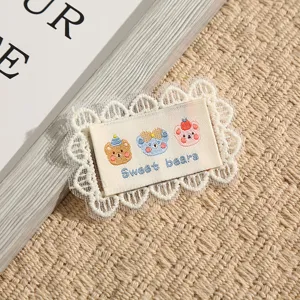 Spitzenstickerei Bär Stoff Aufnäher DIY Kleidung Zubehör dekorative Spitze Patch süßer Bär
